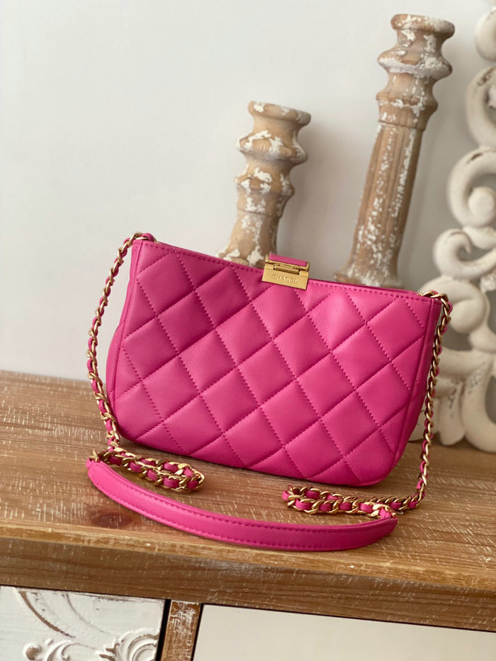 Chanel Hobo Handbag Pink AS3476