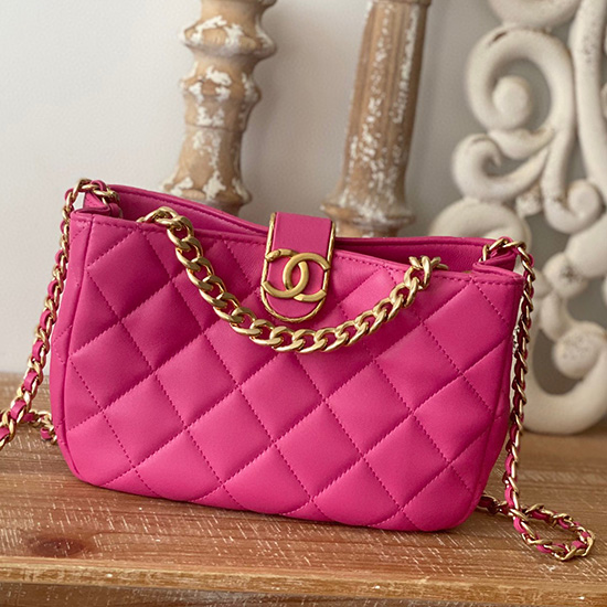 Chanel Hobo Handbag Pink AS3476