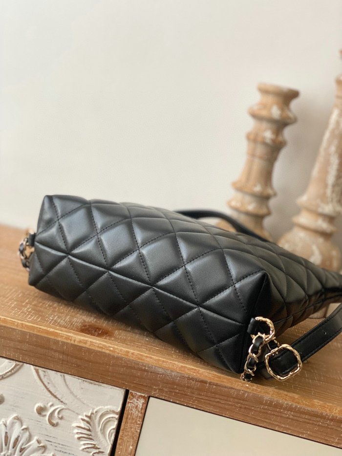 Chanel Maxi Hobo Bag Black AS3488