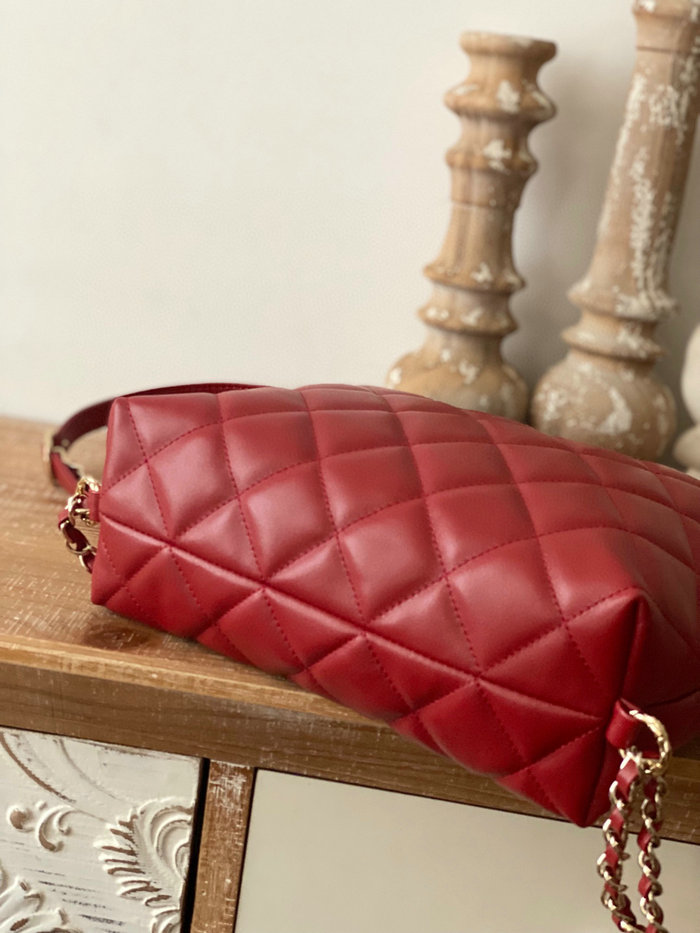 Chanel Maxi Hobo Bag Red AS3488
