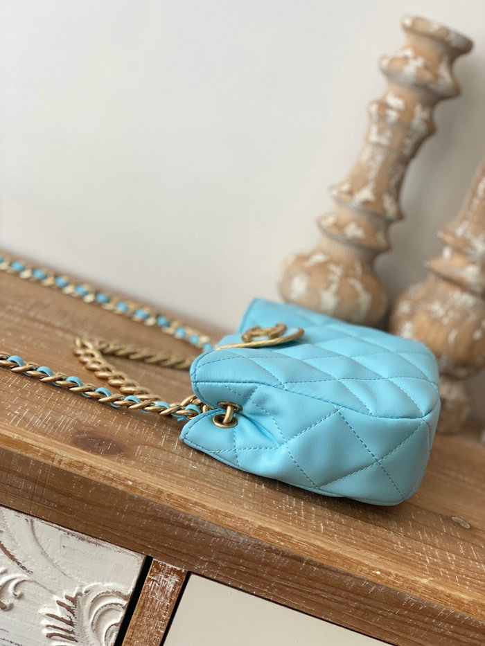 Chanel SMALL HOBO BAG Blue AS3475