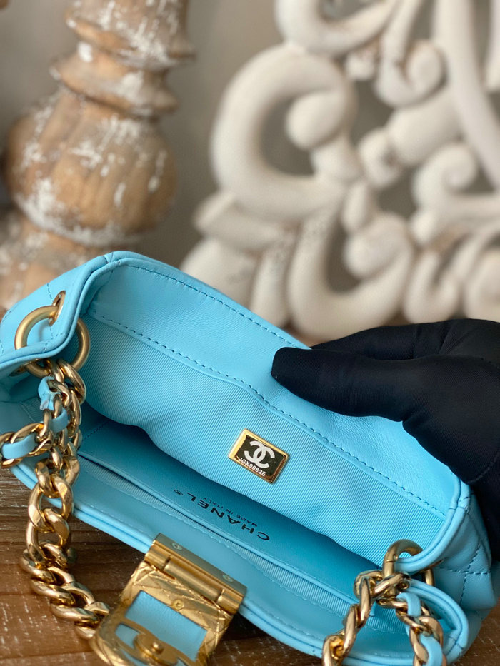 Chanel SMALL HOBO BAG Blue AS3475