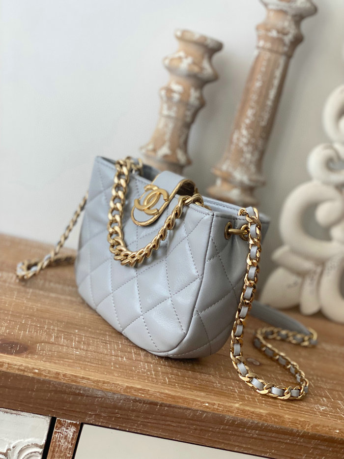 Chanel SMALL HOBO BAG Grey AS3475