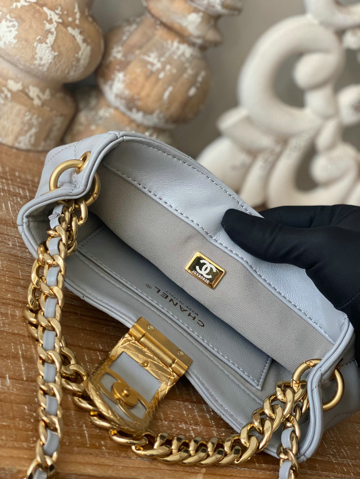 Chanel SMALL HOBO BAG Grey AS3475