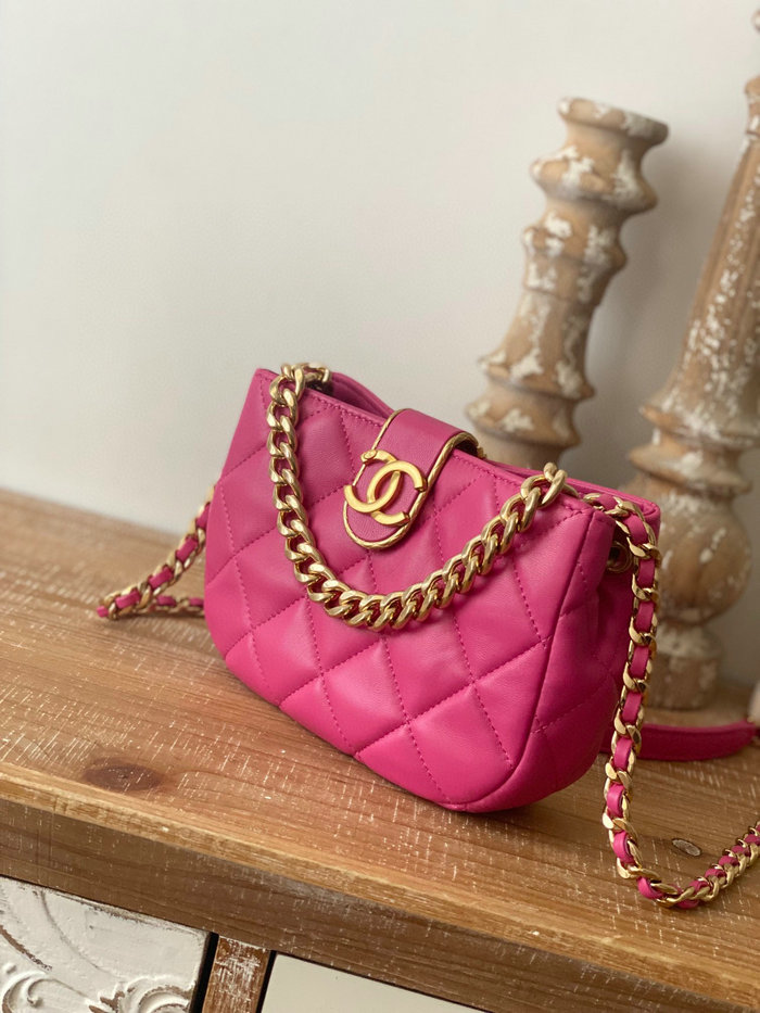 Chanel SMALL HOBO BAG Pink AS3475