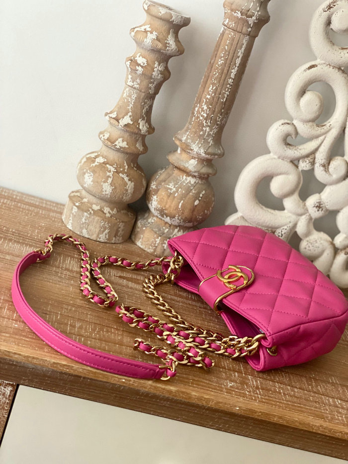 Chanel SMALL HOBO BAG Pink AS3475