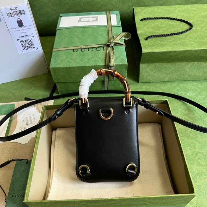 Gucci Bamboo mini handbag Black 702106