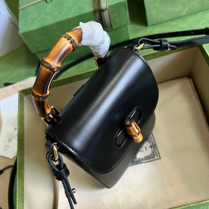 Gucci Bamboo mini handbag Black 702106