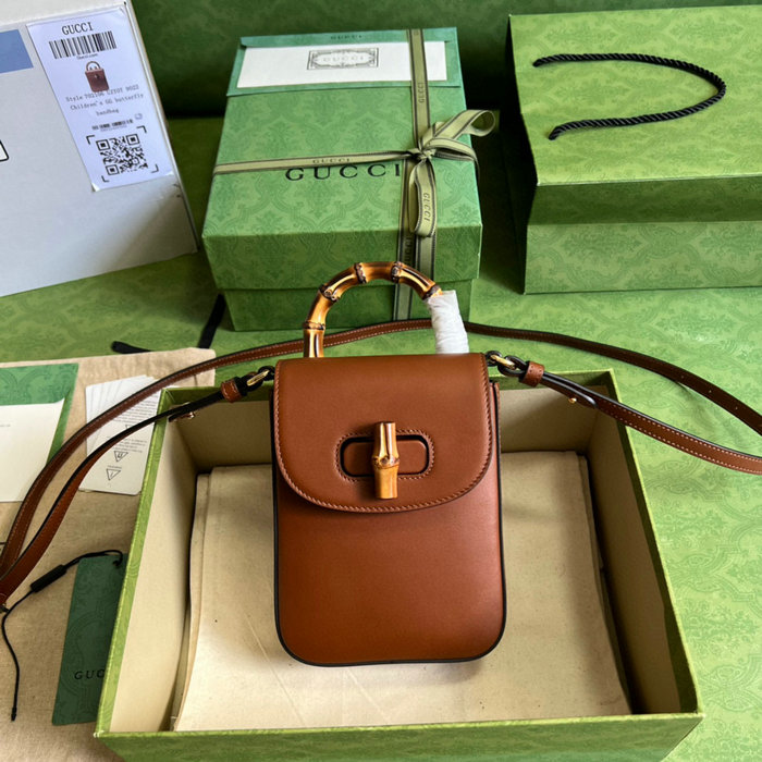 Gucci Bamboo mini handbag Brown 702106