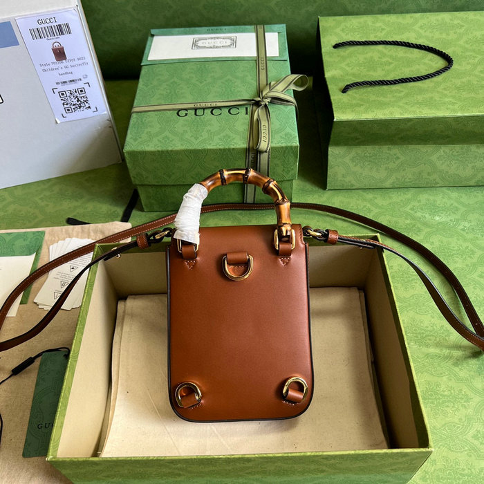 Gucci Bamboo mini handbag Brown 702106