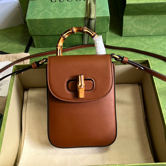 Gucci Bamboo mini handbag Brown 702106