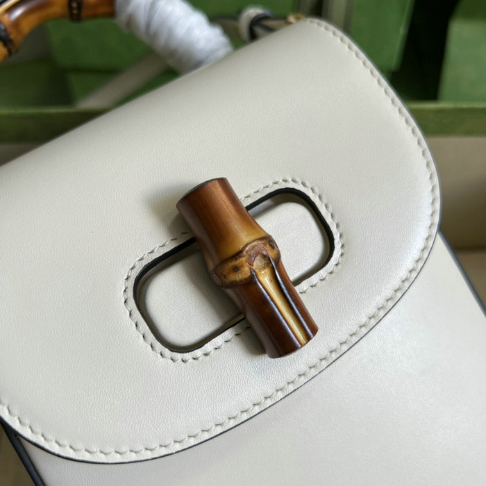Gucci Bamboo mini handbag White 702106