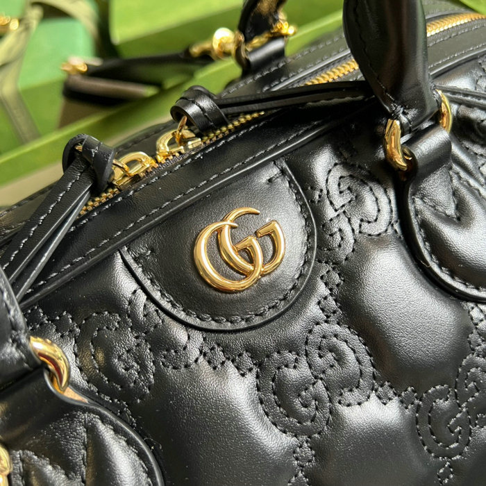 Gucci GG Matelasse leather medium bag Black 702242