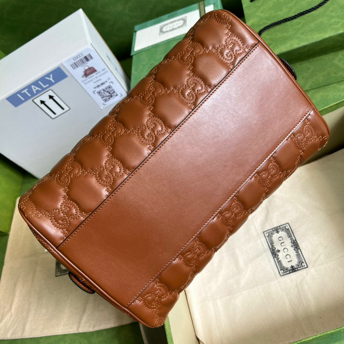 Gucci GG Matelasse leather medium bag Brown 702242