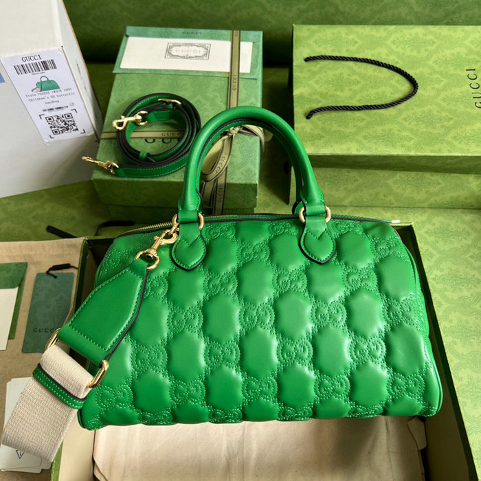 Gucci GG Matelasse leather medium bag Green 702242