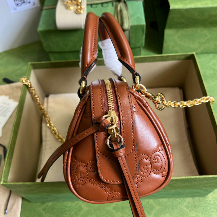 Gucci GG Matelasse leather mini bag Brown 702251