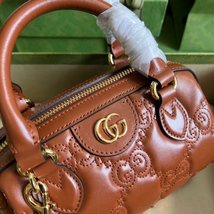 Gucci GG Matelasse leather mini bag Brown 702251