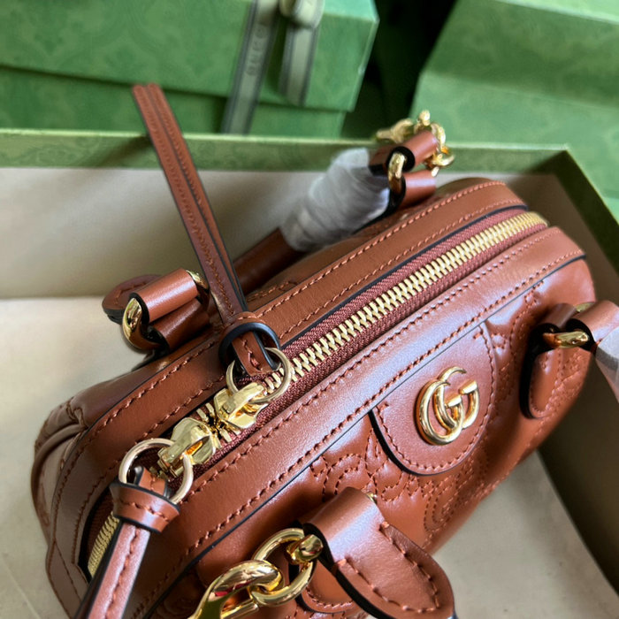 Gucci GG Matelasse leather mini bag Brown 702251