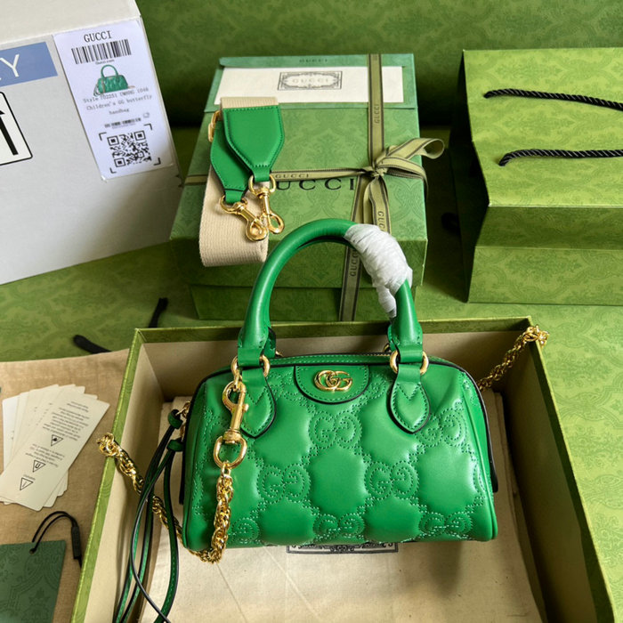 Gucci GG Matelasse leather mini bag Green 702251