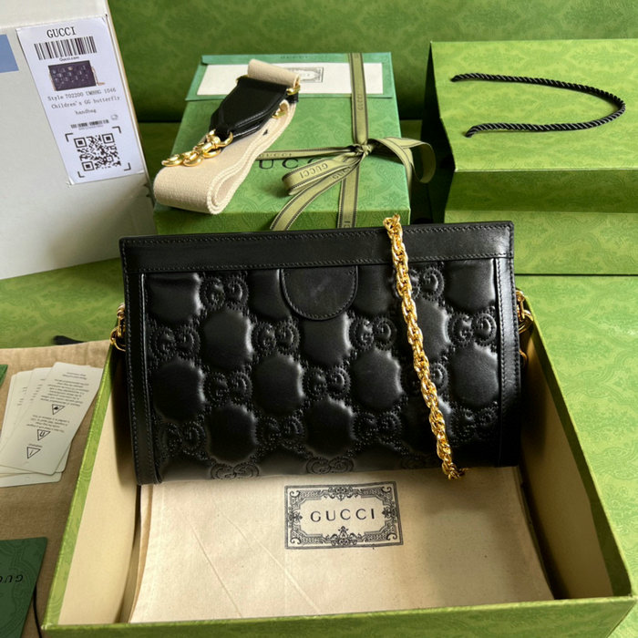 Gucci GG Matelasse leather small bag Black 702200