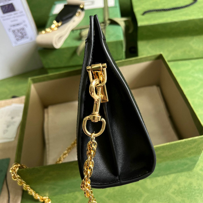 Gucci GG Matelasse leather small bag Black 702200
