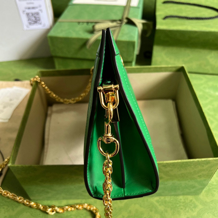 Gucci GG Matelasse leather small bag Green 702200