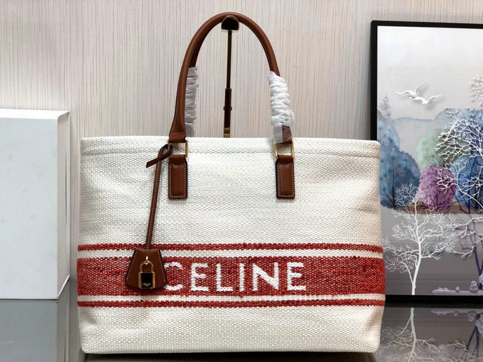 Celine Horizontal Cabas Plein Soleil Bag Red C190062