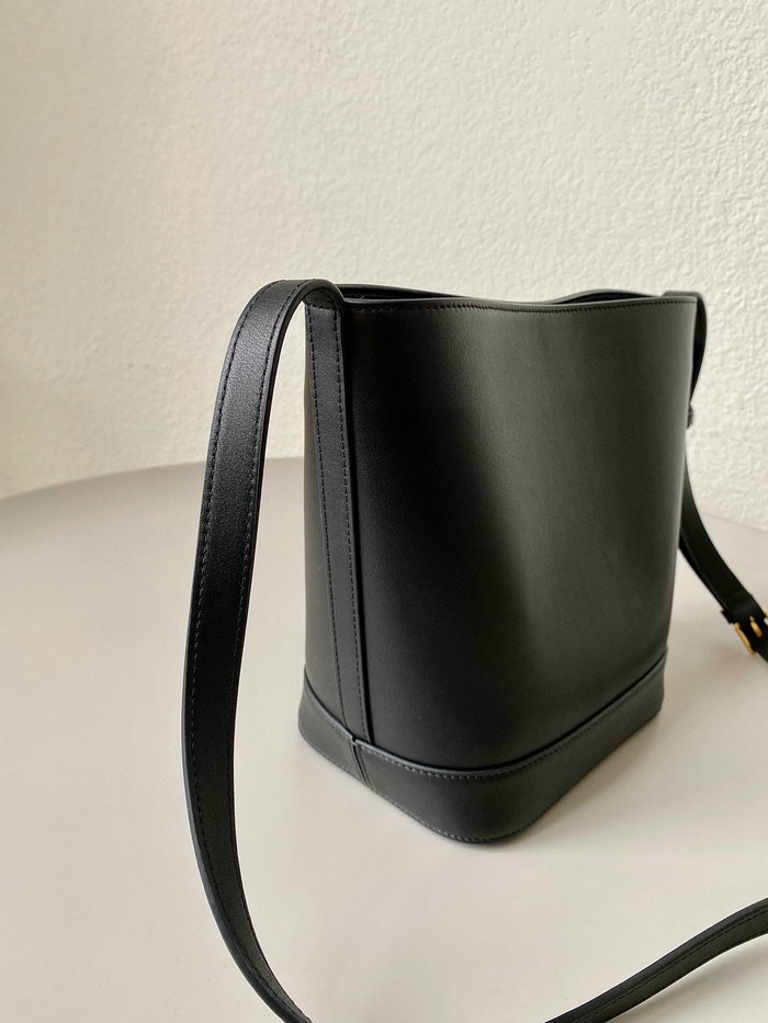 Celine Small Bucket Cuir Triomphe Black C35301