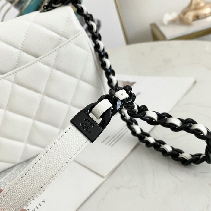 Chanel Flap Bag White AS2303