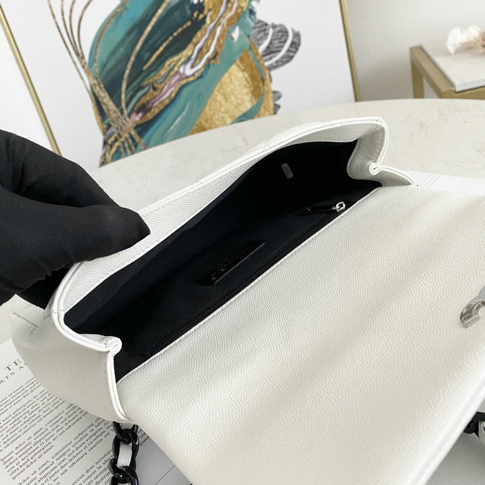 Chanel Flap Bag White AS2303