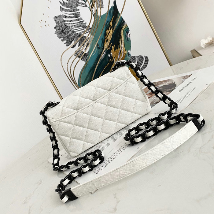 Chanel Small Flap Bag White AS2302