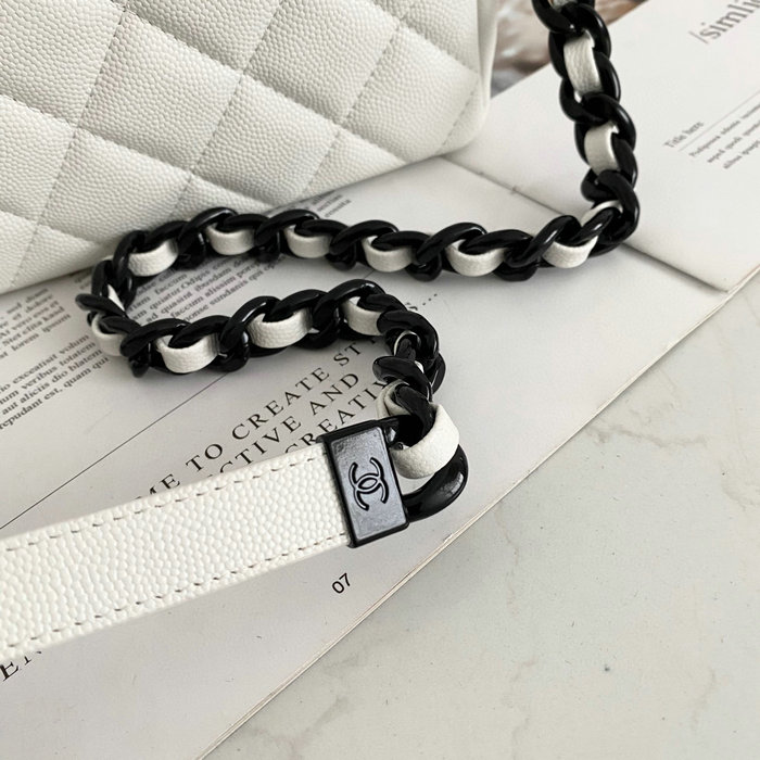 Chanel Small Flap Bag White AS2302