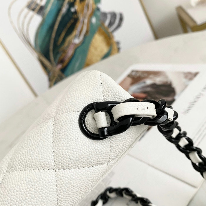 Chanel Small Flap Bag White AS2302