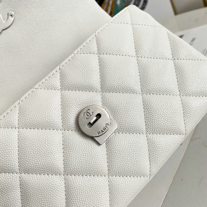 Chanel Small Flap Bag White AS2302