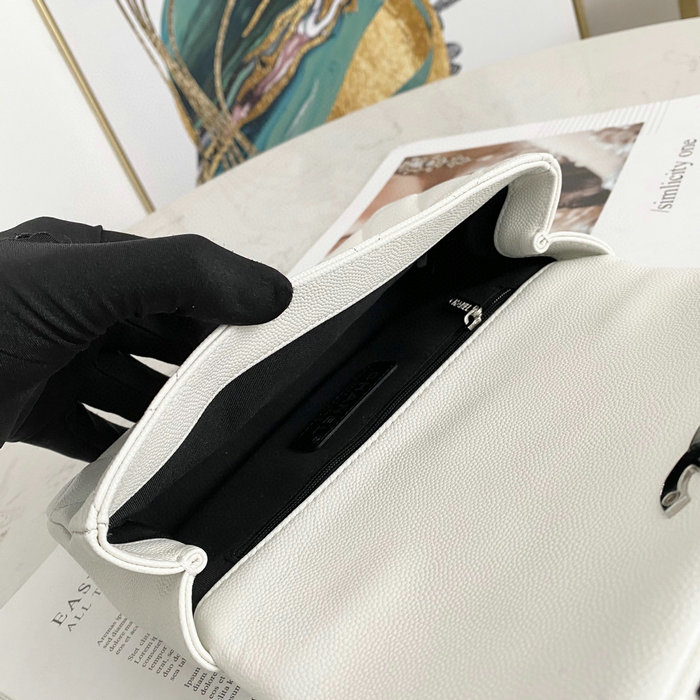 Chanel Small Flap Bag White AS2302