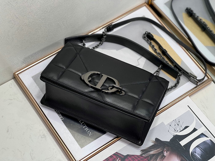 Dior 30 Montaigne Chain Bag with Handle Black M9215