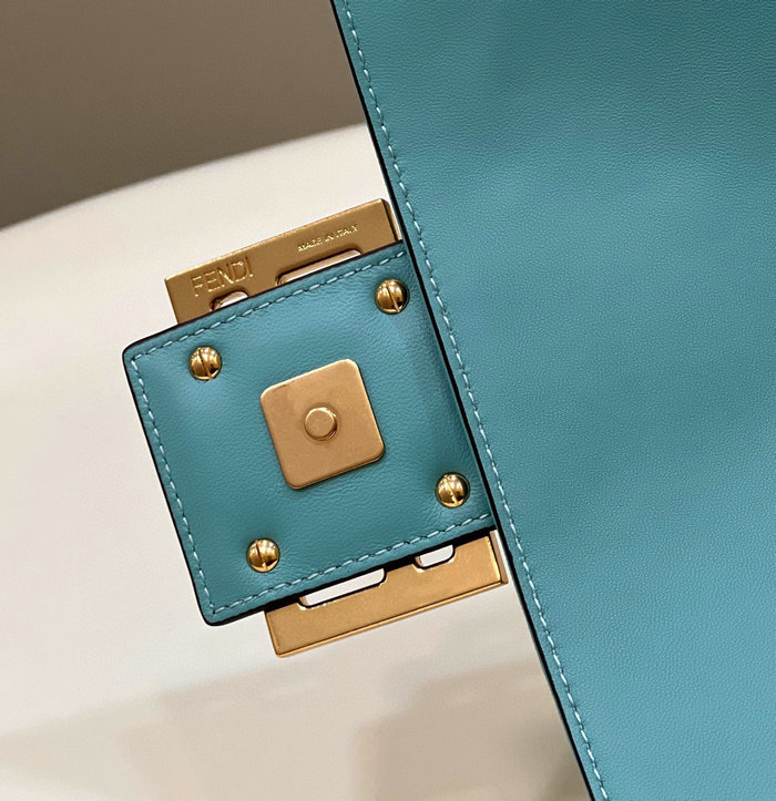 Fendi Baguette Leather Bag Light Blue F0192