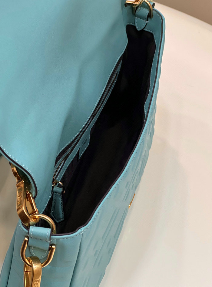 Fendi Baguette Leather Bag Light Blue F0192