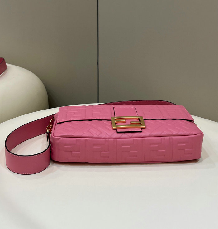 Fendi Baguette Leather Bag Pink F0192