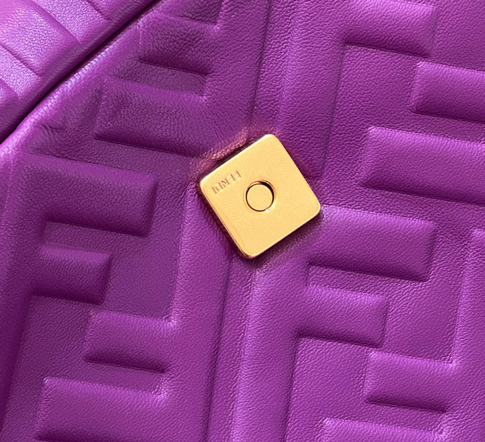 Fendi Baguette Leather Bag Purple F0192
