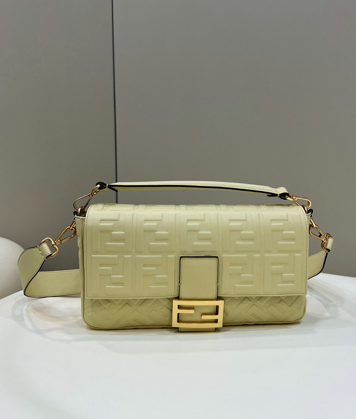 Fendi Baguette Leather Bag Yellow F0192