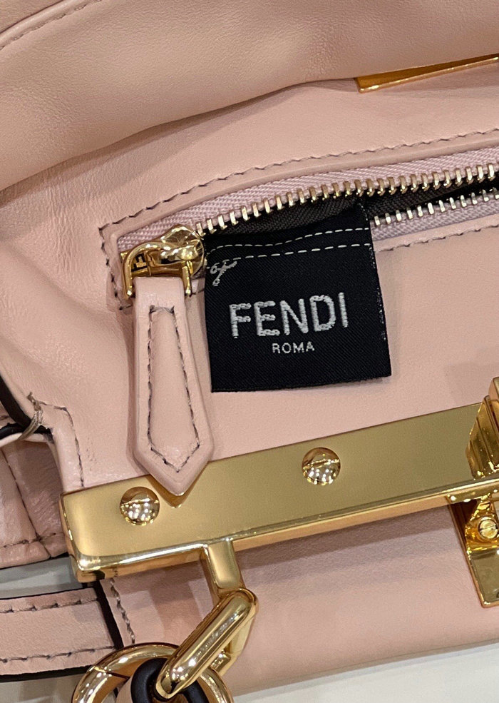 Fendi Braided Leather Mini Peekaboo Bag Pink F80109