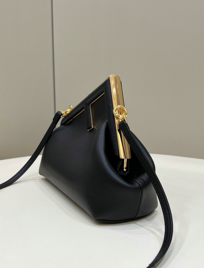 Fendi First small leather bag Black F80018