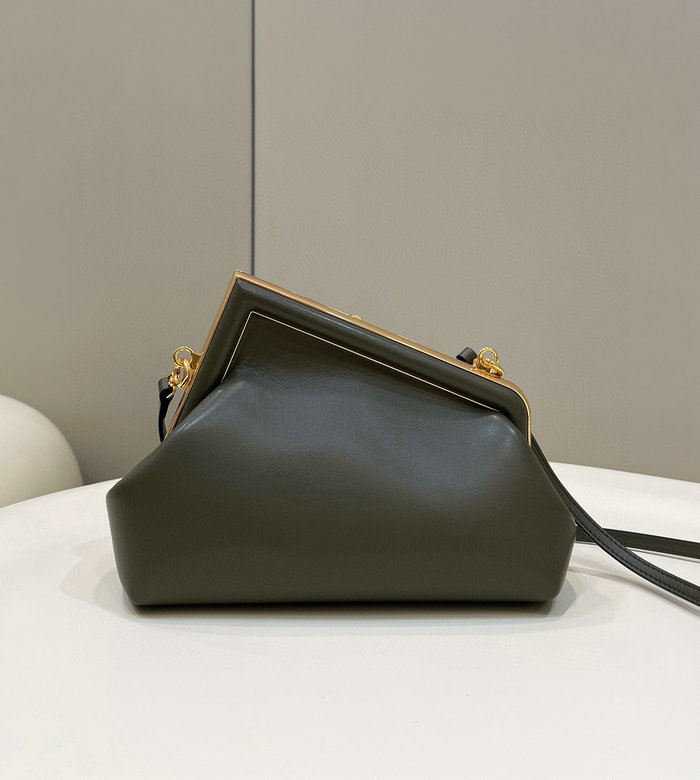 Fendi First small leather bag Green F80018