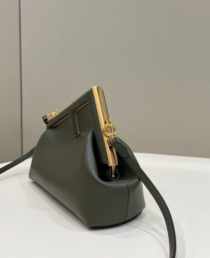 Fendi First small leather bag Green F80018