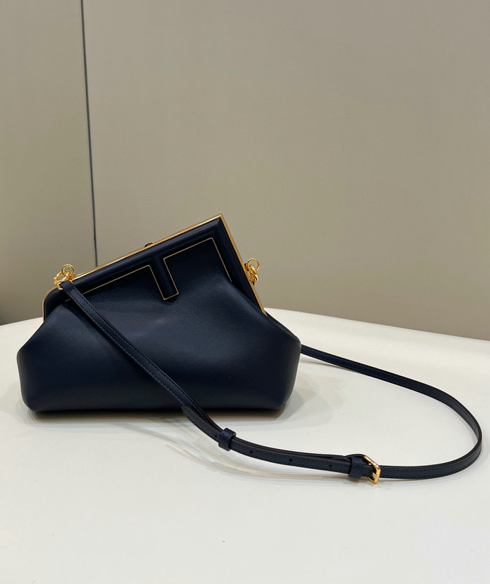 Fendi First small leather bag Navy F80018