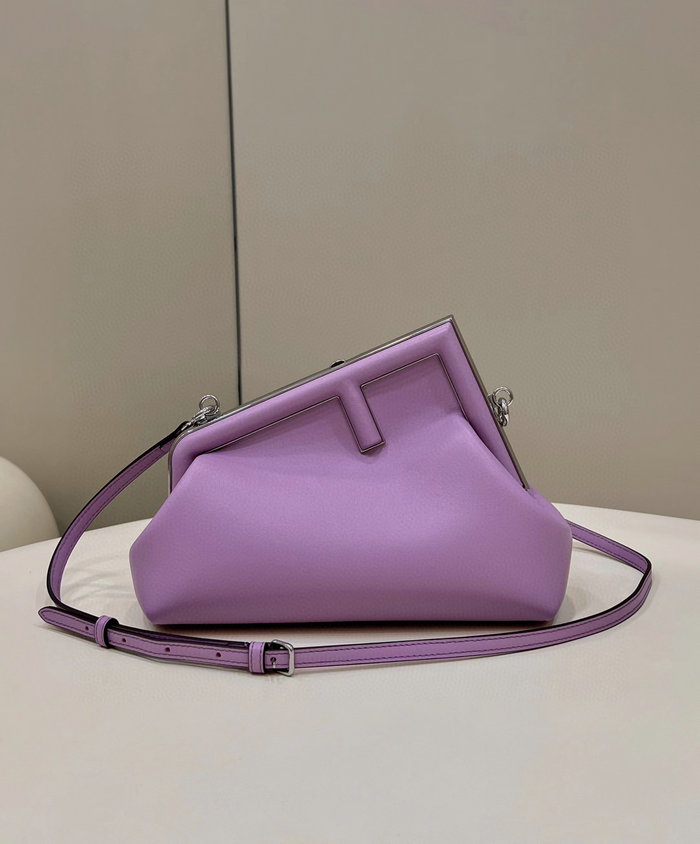 Fendi First small leather bag Purple F80018