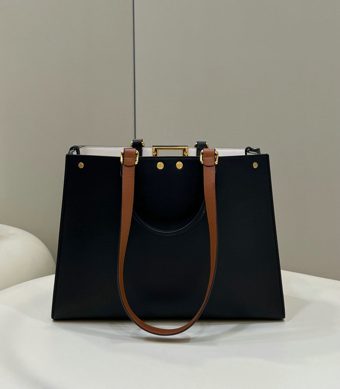 Fendi Peekaboo Small X Tote Bag Black F8539