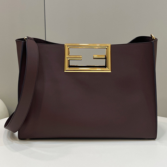 Fendi Way Tote Bag Burgundy F8506