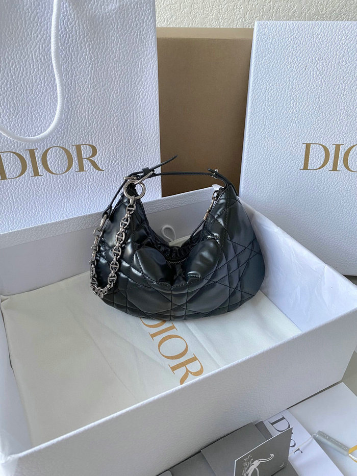 Mini Dior Caro Tulip Bag Black S5139